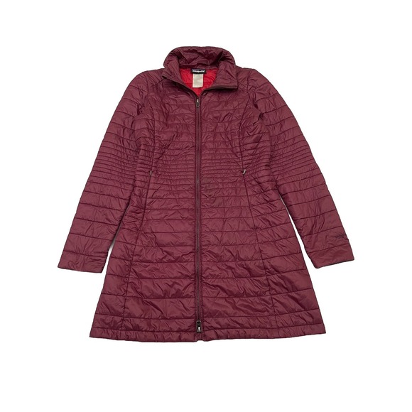 Patagonia Women's Kai Lee Ultralight Puffer Long Jacket S Parka Red Gorpcore - Picture 1 of 16
